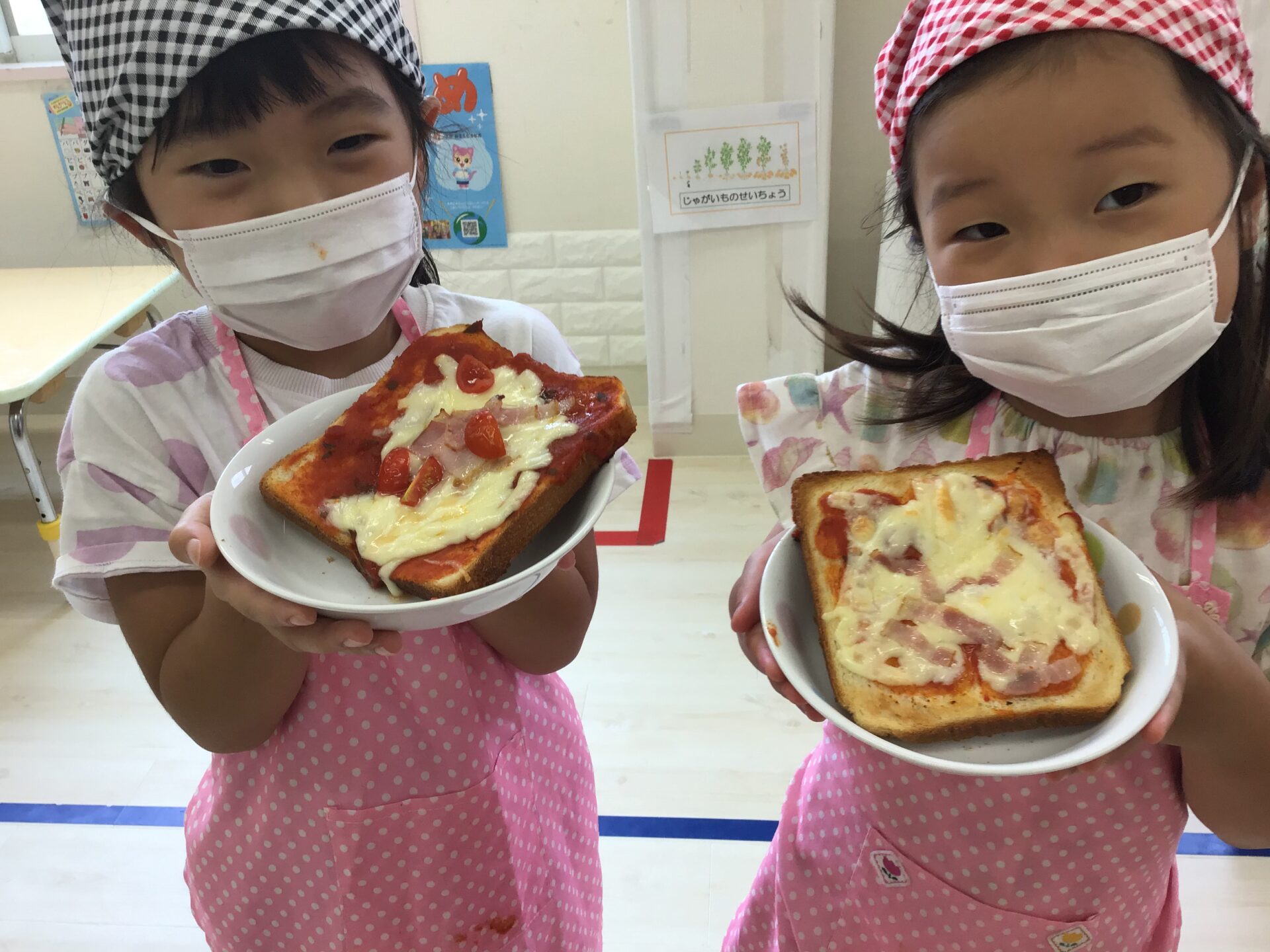 富谷ひよこ園『食育の日🍽　夏🌞　ピザトースト作り！🍅🍞』